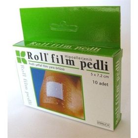 Roll Film Pedli 8x15 cm 10'lu Steril Şeffaf Yara Örtüsü