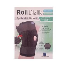 Roll Patella Ligament Destekli Ayarlanabilir Bedenli Dizlik