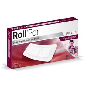 Roll Por 10x25 cm 12 Adet Steril Yapışkanlı Yara Pedi