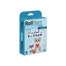 Roll Sevimli Patiler 12 Adet Yara Bandı