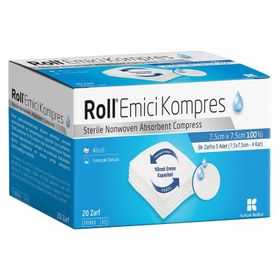 Roll Steril 100 Adet 7.5x7.5 cm Emici Kompres Nonwoven Gazlı Bez