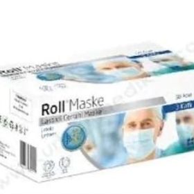 Roll Steril 3 Katlı Lastikli 50 Adet Maske