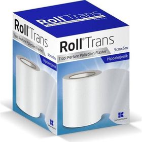 Roll Trans 5 cm x 5 m Şeffaf Perfore Polietilen Flaster