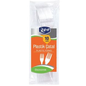 Roll Up 10'lu Plastik Çatal