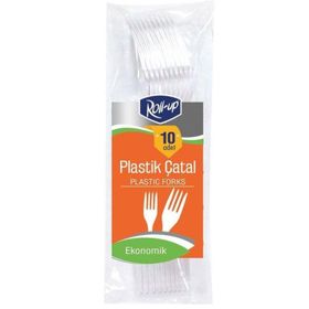 Roll Up 10'lu Plastik Çatal