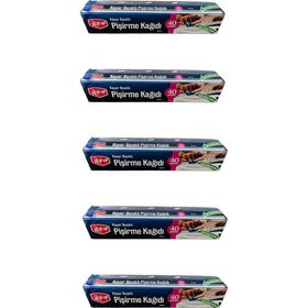 Roll-Up 5 Adet 37 cm 40 mt Kayar Bıçaklı Beyaz Yağlı Fırın Tepsi Pişirme Kızartma Kağıdı