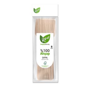 Roll Up 8'li Doğaya Dönüş Ahşap Çatal