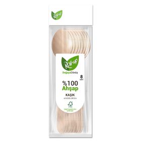 Roll Up 8'li Doğaya Dönüş Ahşap Kaşık