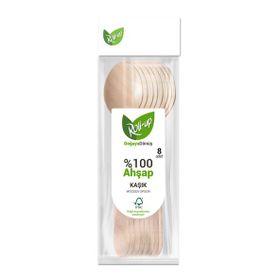 Roll Up 8'li Doğaya Dönüş Ahşap Kaşık