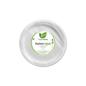 Roll Up Doğaya Dönüş 22 cm 6'lı Karton Tabak