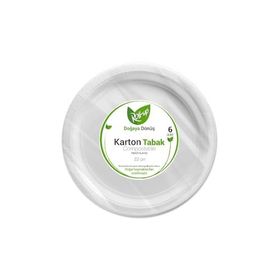Roll Up Doğaya Dönüş 22 cm 6'lı Karton Tabak