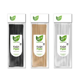 Roll Up Doğaya Dönüş 25'li Kağıt Pipet