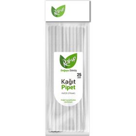 Roll Up Doğaya Dönüş 25'li Kağıt Pipet