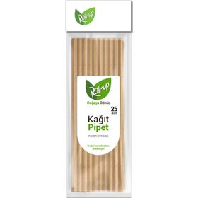 Roll Up Doğaya Dönüş 25'li Kağıt Pipet