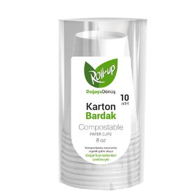 Roll Up Doğaya Dönüş Karton 10'lu Bardak