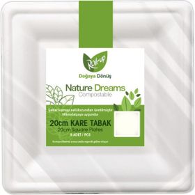 Roll Up Nature Dreams 6'lı 20 cm Kare Tabak