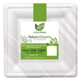 Roll Up Nature Dreams 6'lı 20 cm Kare Tabak