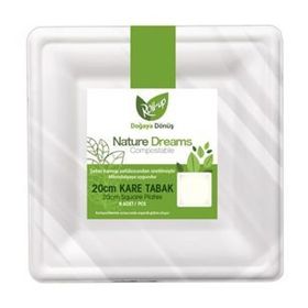 Roll Up Nature Dreams 6'lı 20 cm Kare Tabak