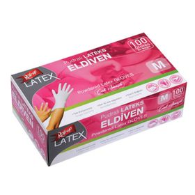 Roll Up Pudralı 100'lu Latex Eldiven