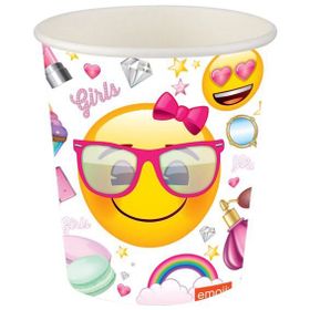 Roll Up Süslü Emojı 8'li Karton Bardak