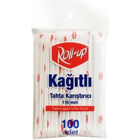 Roll Up Tekli Sarım 11 cm 100'lü Ahşap Karıştırıcı