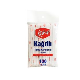 Roll Up Tekli Sarım 11 cm 100'lü Ahşap Karıştırıcı