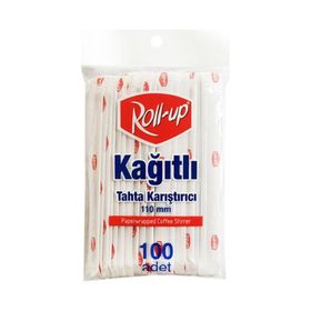 Roll Up Tekli Sarım 11 cm 100'lü Ahşap Karıştırıcı