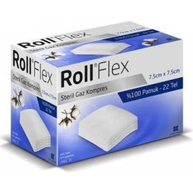 Rollflex 22287 7,5 cm x 7,5 cm 100'lü Steril Gaz Kompres