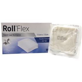 Rollflex 22287 7,5 cm x 7,5 cm 100'lü Steril Gaz Kompres