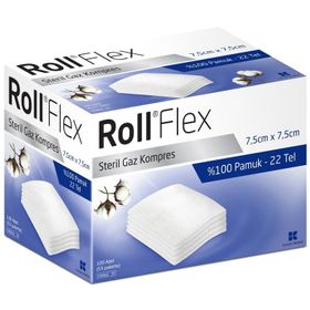 Rollflex 22287 7,5 cm x 7,5 cm 100'lü Steril Gaz Kompres