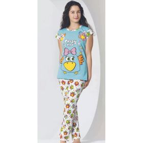 Roly Poly 6262 Turkuaz Garson 3'ü Kız Çocuk Pijama Takımı