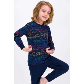 RolyPoly Dino Lacivert Erkek Çocuk Pijama Takımı