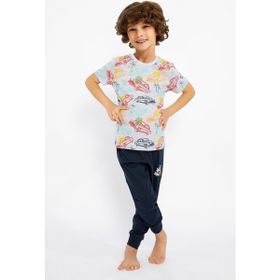 RolyPoly Enjoy Summer Gri Melanj Erkek Çocuk Pijama Takım