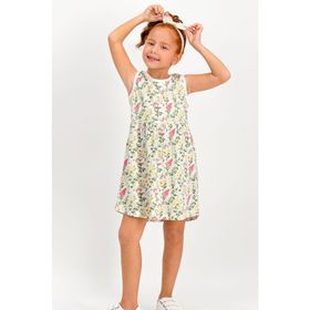 RolyPoly Flowers Krem Kız Çocuk Elbise