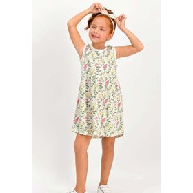 RolyPoly Flowers Krem Kız Çocuk Elbise