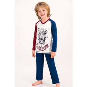 RolyPoly Krem Erkek Çocuk Pijama Takımı