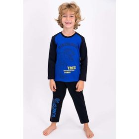 RolyPoly Mavi Erkek Çocuk Pijama Takımı