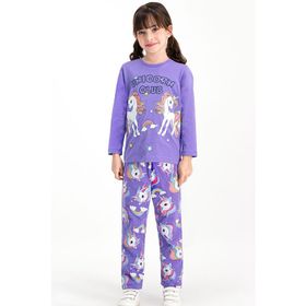 RolyPoly Mor Kız Çocuk Pijama Takımı