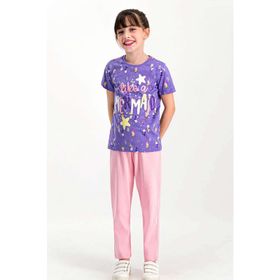 RolyPoly Mor Kız Çocuk Pijama Takımı