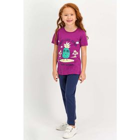 RolyPoly Mor Kız Çocuk Pijama Takımı