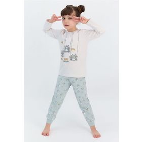 RolyPoly Smile Every Day Kremmelanj Kız Çocuk Pijama Takımı