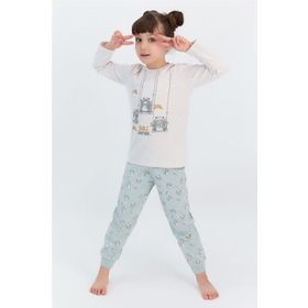 RolyPoly Smile Every Day Kremmelanj Kız Çocuk Pijama Takımı