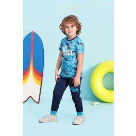 RolyPoly Stay Cool Turkuaz Erkek Çocuk Pijama Takımı