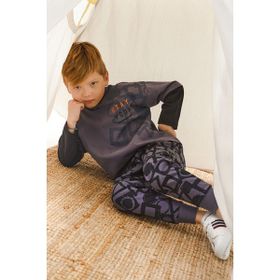 RolyPoly Stay Young Antrasit Uzun Kol Erkek Çocuk Pijama Takım