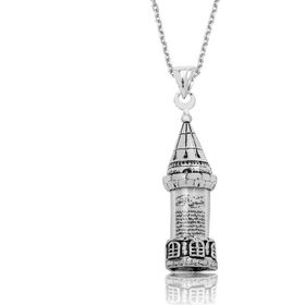 Rom Design 925 Ayar Minareli Cevşen Kadın Gümüş Kolye