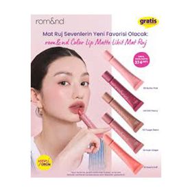 Rom&Nd 02 Hush Grape Color Lip Matte Likit Mat Ruj