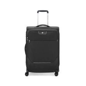 Roncato Joy Trolley Expandable Nero Orta Boy Siyah Çekçekli Kumaş Valiz