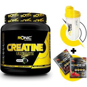 Ronic Nutrition Böğürtlen Aromalı 700 gr Creatine Ultimate + Shaker ve 2 Adet Tek Kullanımlık Whey Protein