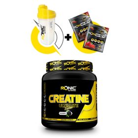 Ronic Nutrition Böğürtlen Aromalı 700 gr Creatine Ultimate + Shaker ve 2 Adet Tek Kullanımlık Whey Protein