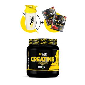 Ronic Nutrition Böğürtlen Aromalı 700 gr Creatine Ultimate + Shaker ve 2 Adet Tek Kullanımlık Whey Protein